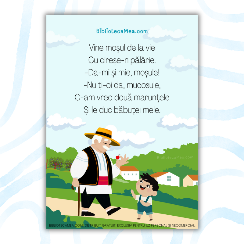 Poezie Vine moșul de la vie