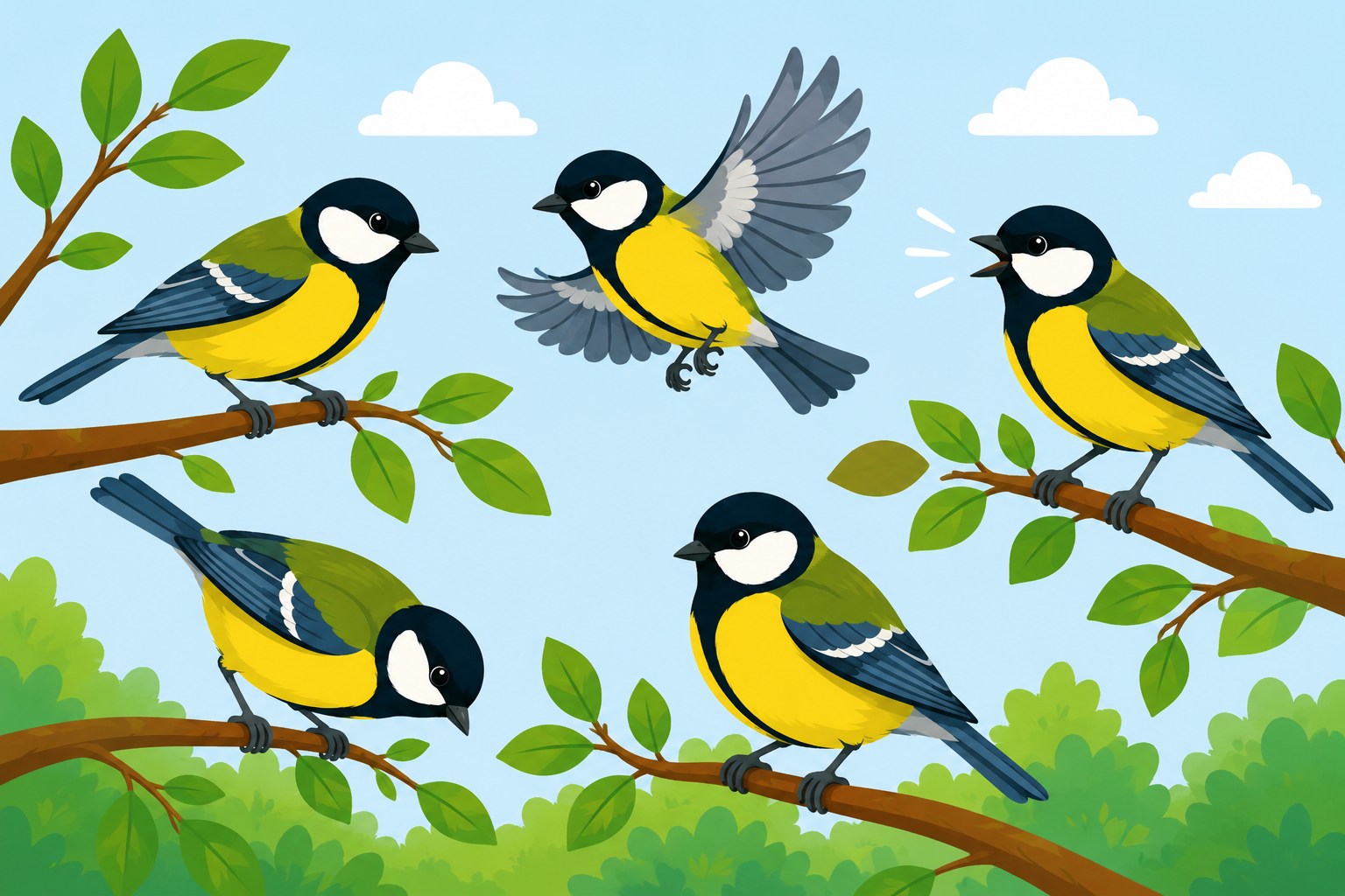 Ilustrație pentru cântecul popular Ceata lui Pițigoi